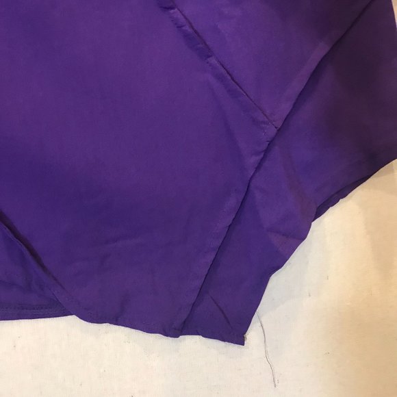 Women's Purple Blouse Top Shirt w/ Mother of Pearl buttons Size l/XL - Picture 4 of 5